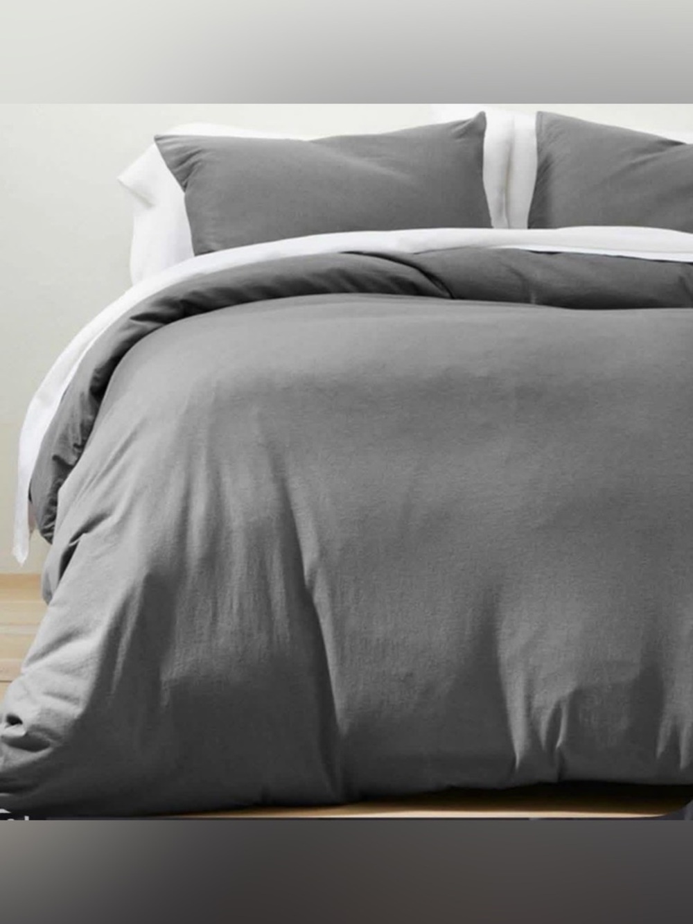 Casaluna Jersey Duvet and Shame Set dark gray Twin/Twin XL